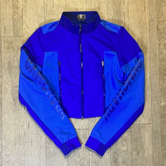Gymshark Jackets & Coats Rare Gymshark Blue Cropped Jacket Poshmark